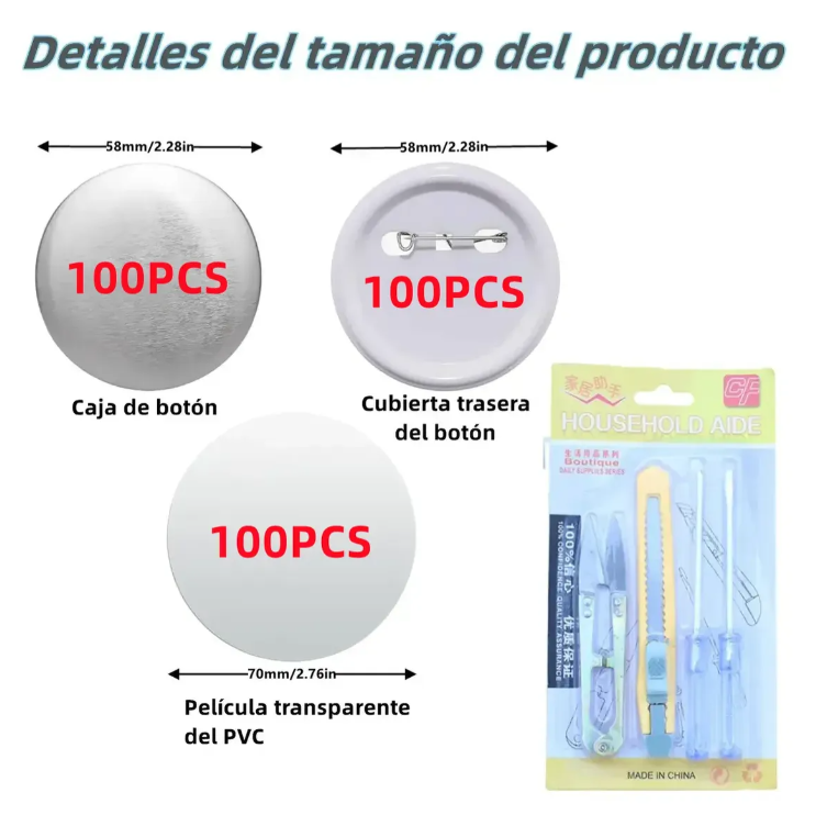 500 pines de 58 mm