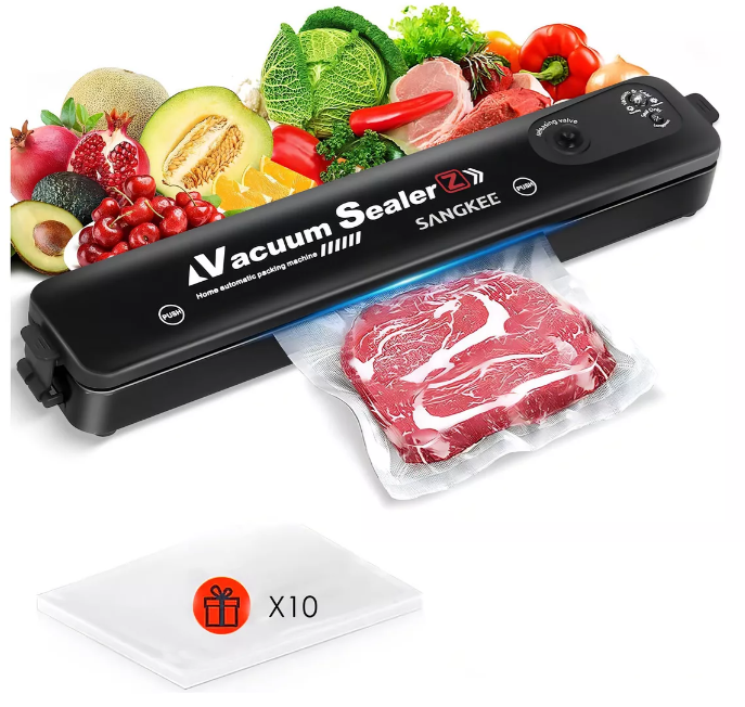 Sellador al Vacío + 10 Bolsas de sellado al vacío