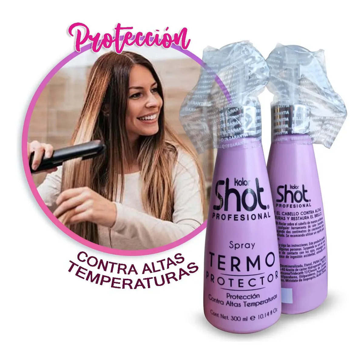 Spray termoprotector con keratina