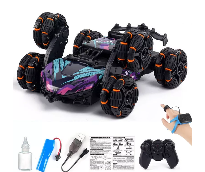 SmokeSixCar: Coche de Acrobacias 4WD para Niños con 6 ruedas