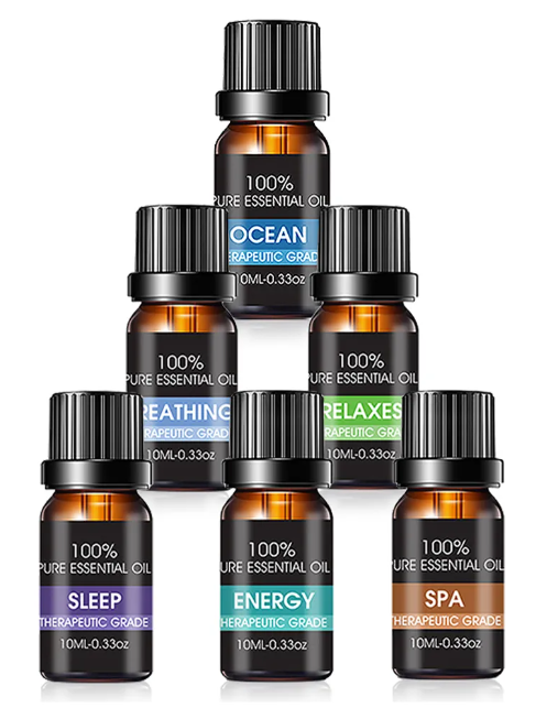 Kit De 6 Aceites de 10ml para Energía Relajación Respiración