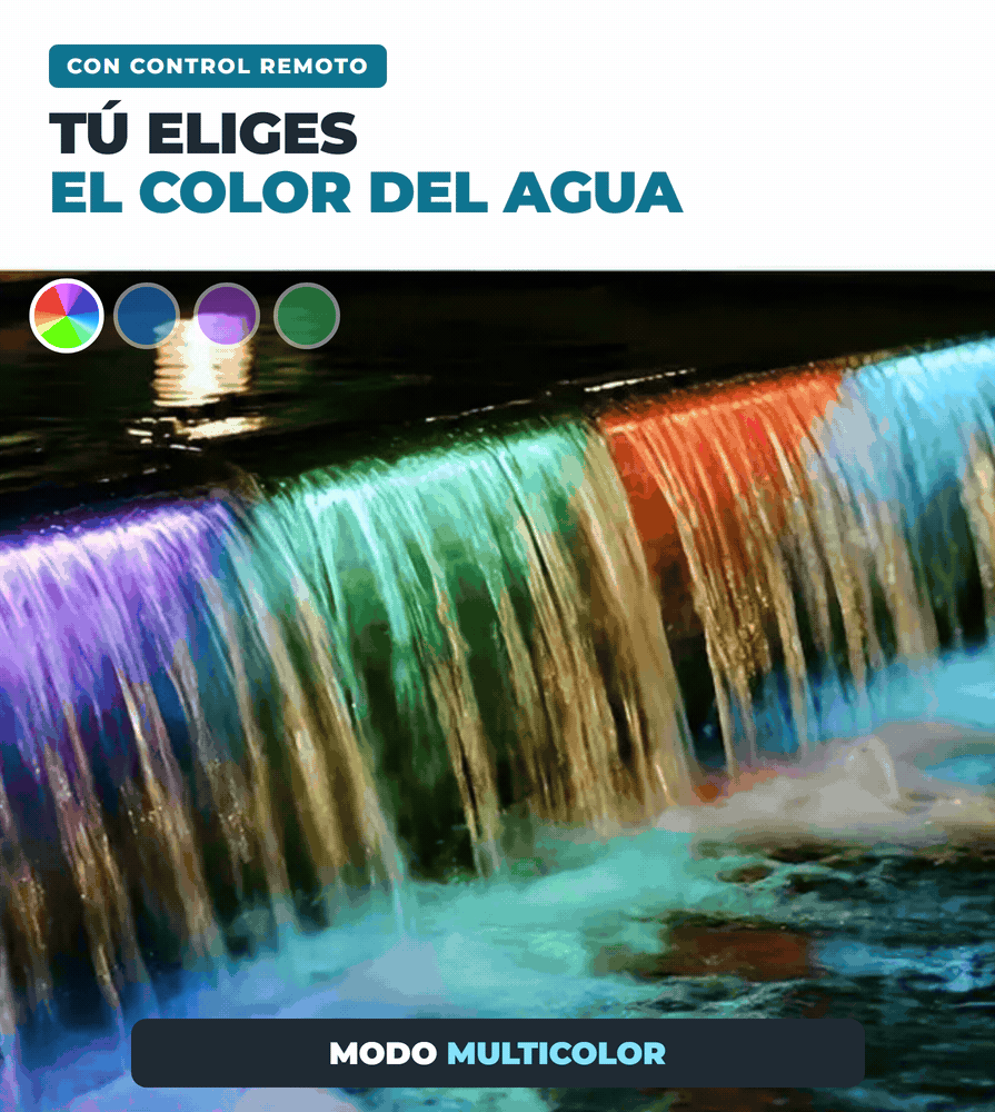 CortinaLuz colores de la cascada