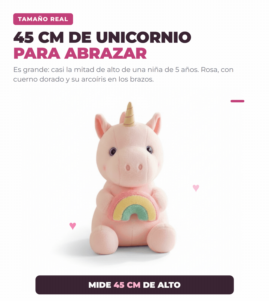 Arcolina unicornio de 45 cm