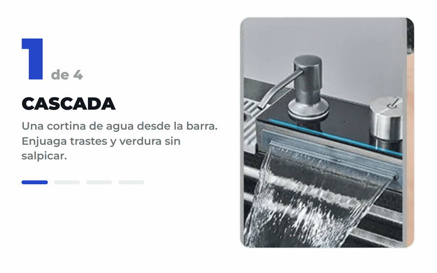 CascadaPro: los 4 modos de agua