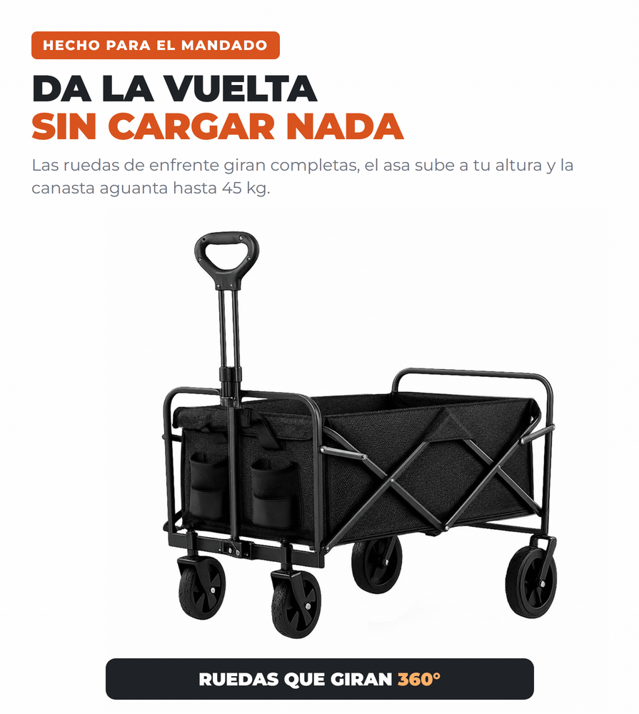LlevaTodo ruedas 360 y carga 45 kg