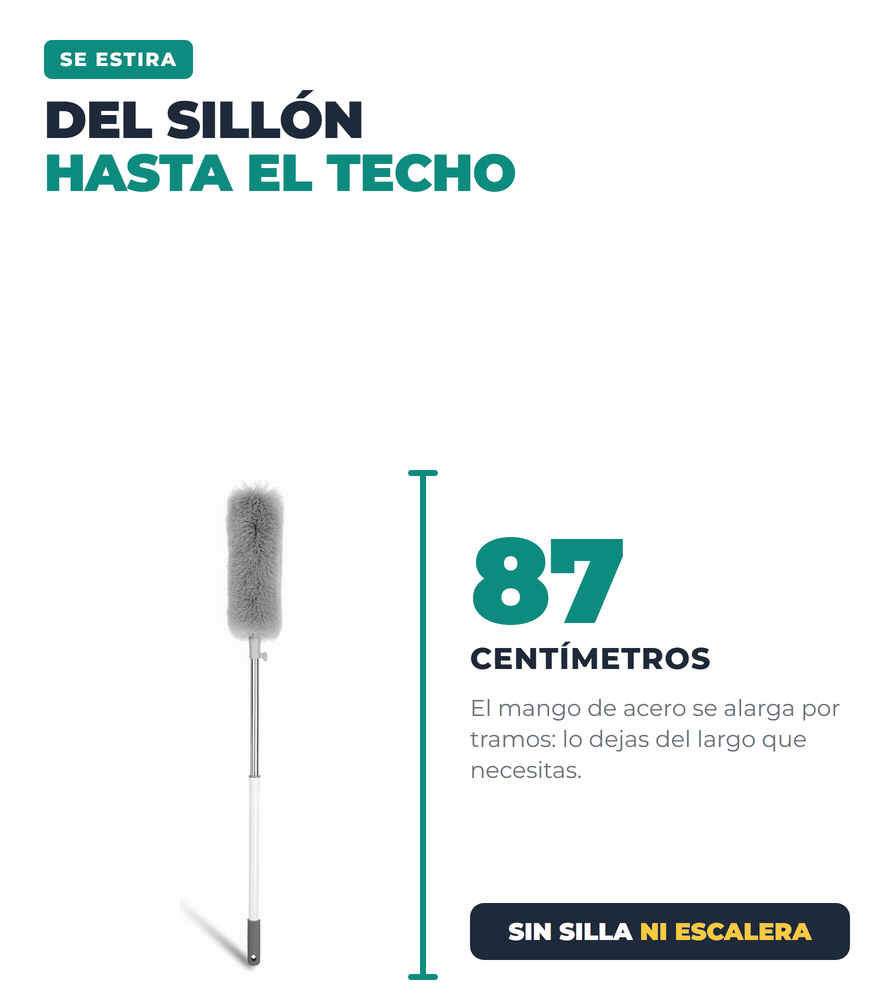 PlumaAlta se estira de 87 cm a 2.8 m