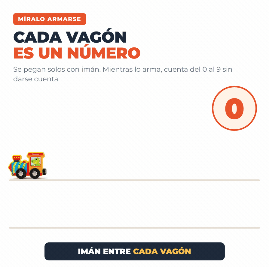DinoTren vagones con iman