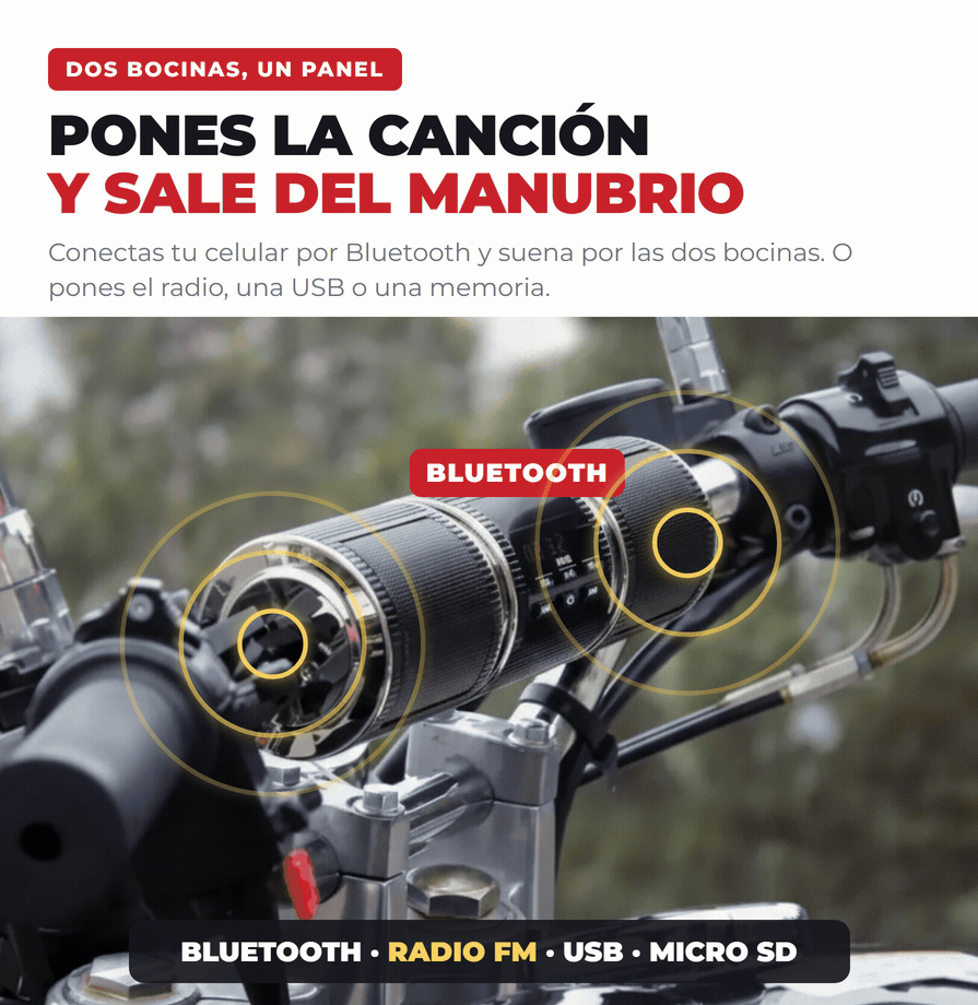 MotoBeat bocinas sonando