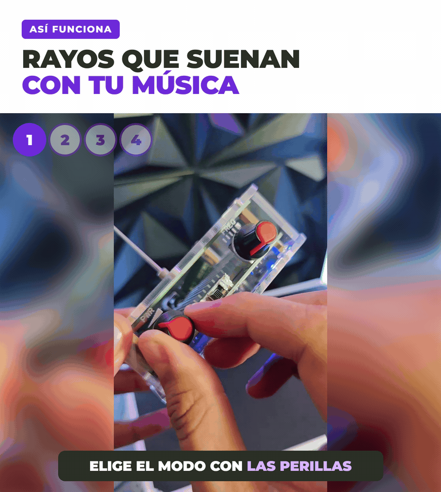 RayoSonoro rayo, focos de neon y Bluetooth