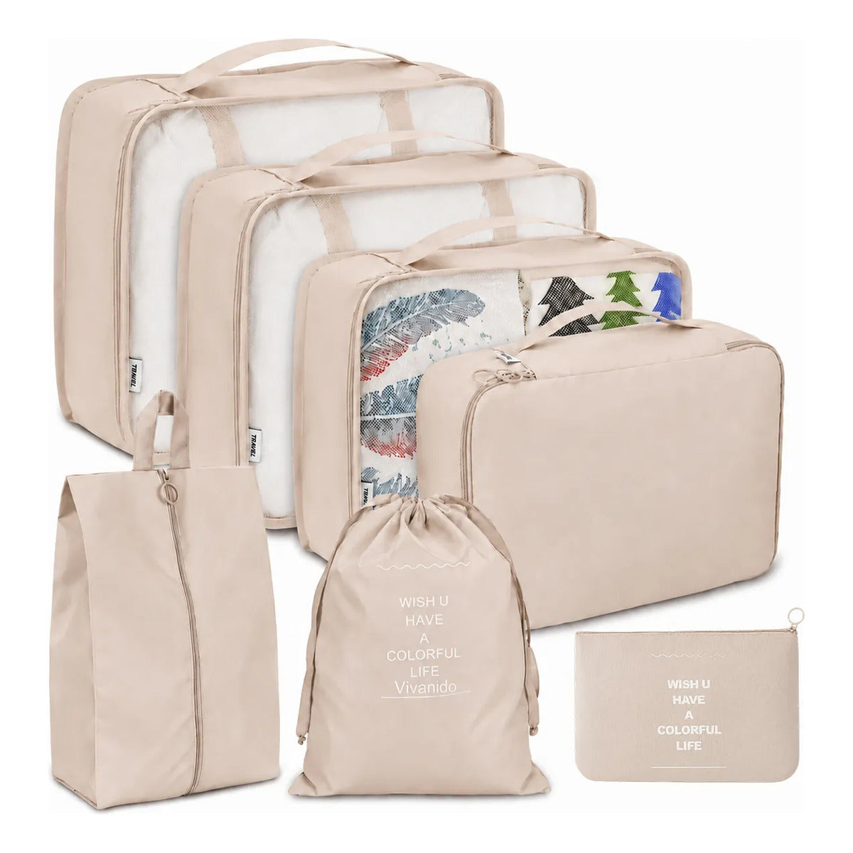 Set de 7 organizadores para maleta
