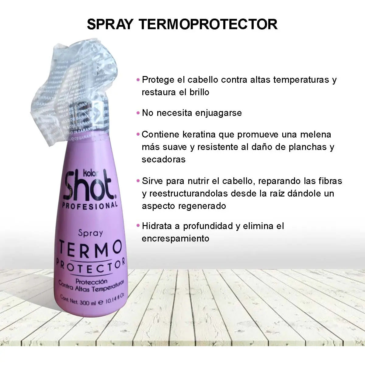 Spray termoprotector con keratina