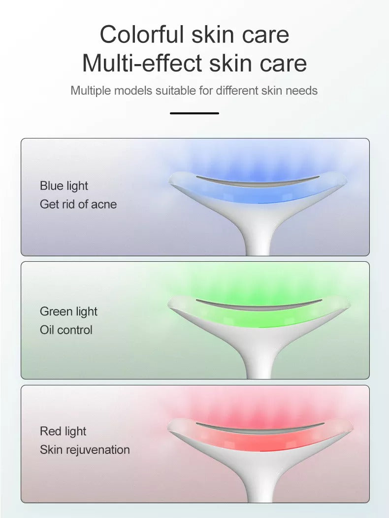 Masajeador de estiramiento facial Vibración Dispositivo LED