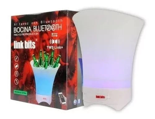 Hielera con bocina y luz LED Bluetooth